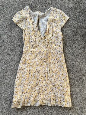 Abercrombie & Fitch Yellow and Brown Floral Dress